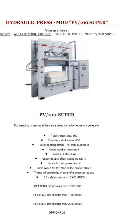 prrensa hidroneumatica italpres pv/100